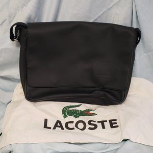 LACOSTE Large Messenger/Laptop Bag in Black